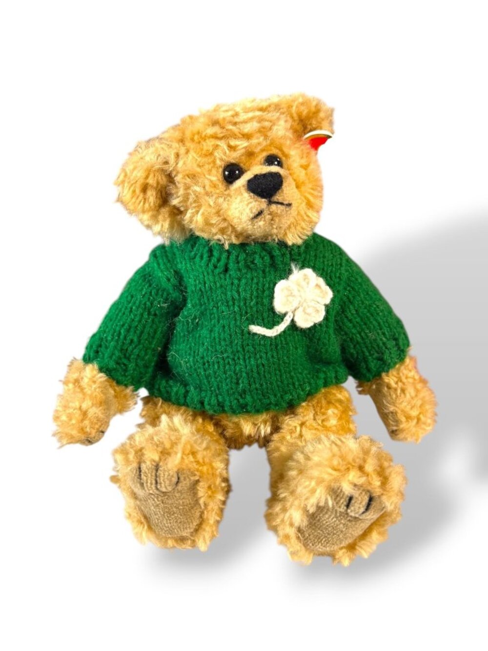 Ty Vintage Teddy Bear With Green Shamrock Sweater - Blarney 1993